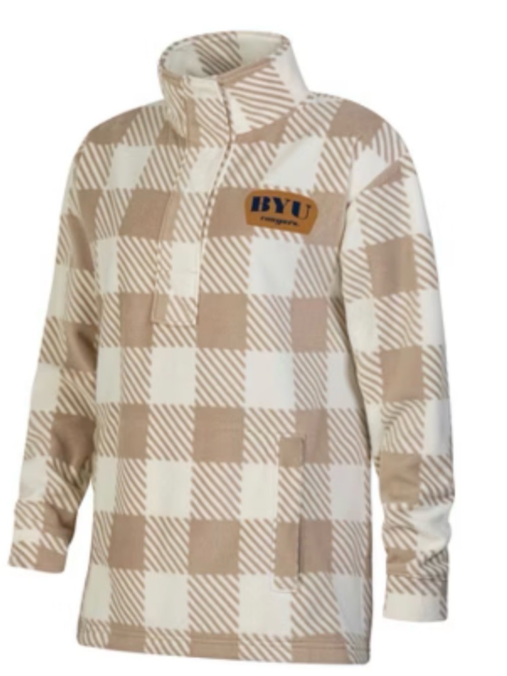 NCAA KSU OWLS women’s checkered 1/4 zip Sweatshirt